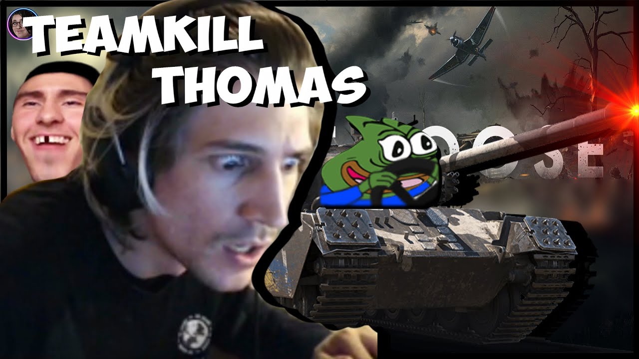 TEAMKILL THOMAS drives a tank and kills the whole squad - xQc Plays Hell Let Loose with SNIPERS