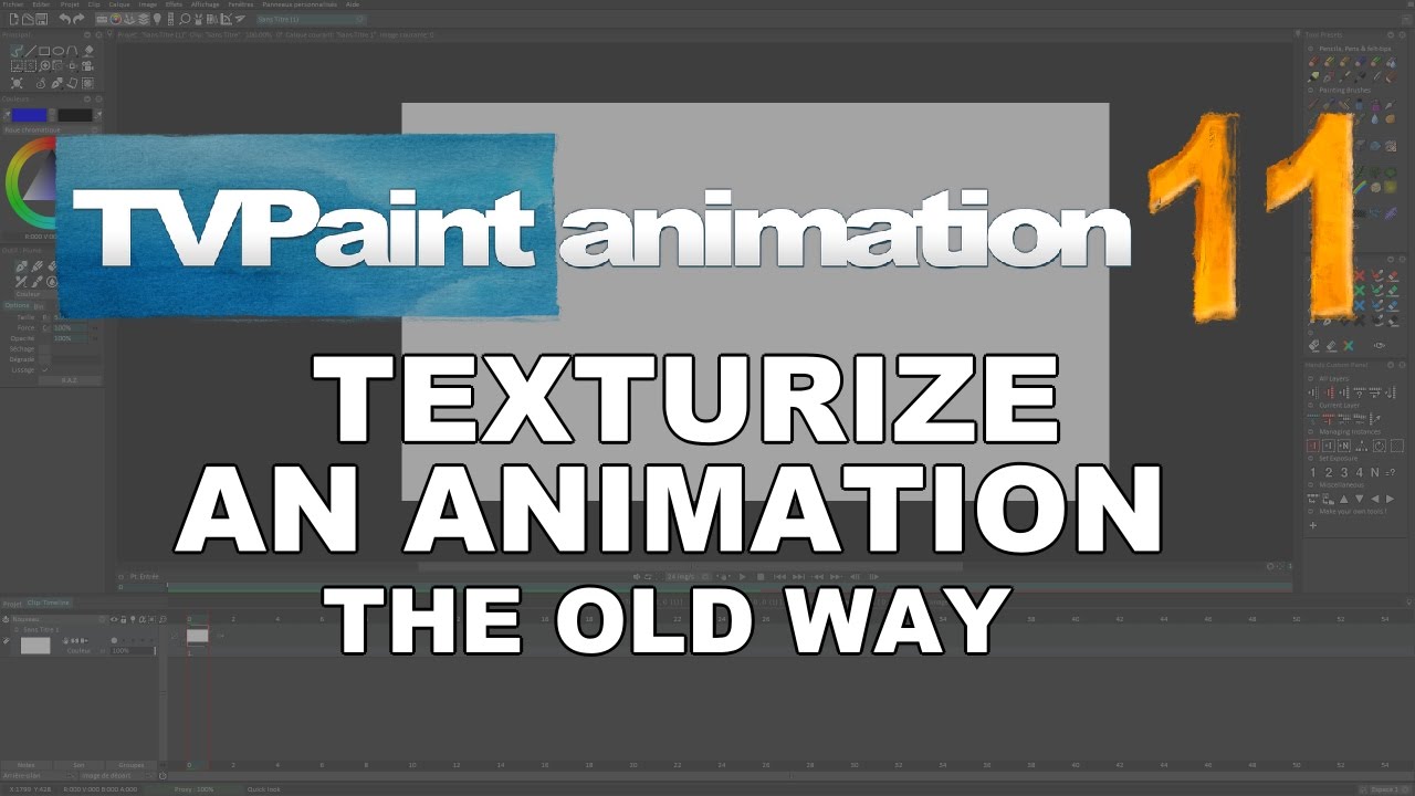 Texturize an animation : the old way (TVPaint Animation 11 tutorial)