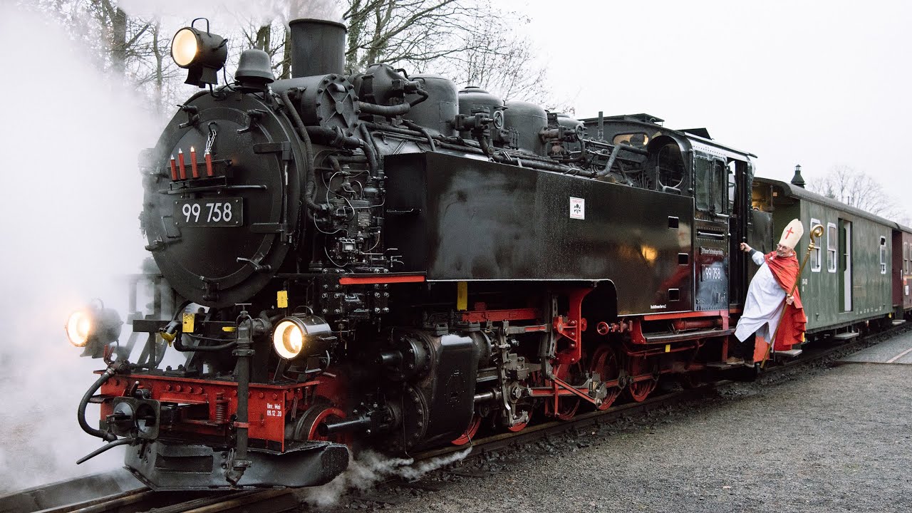 Przejazdy Mikołajkowe z parowozem 99 758 na Zittauer Schmalspurbahn 2025.12.06