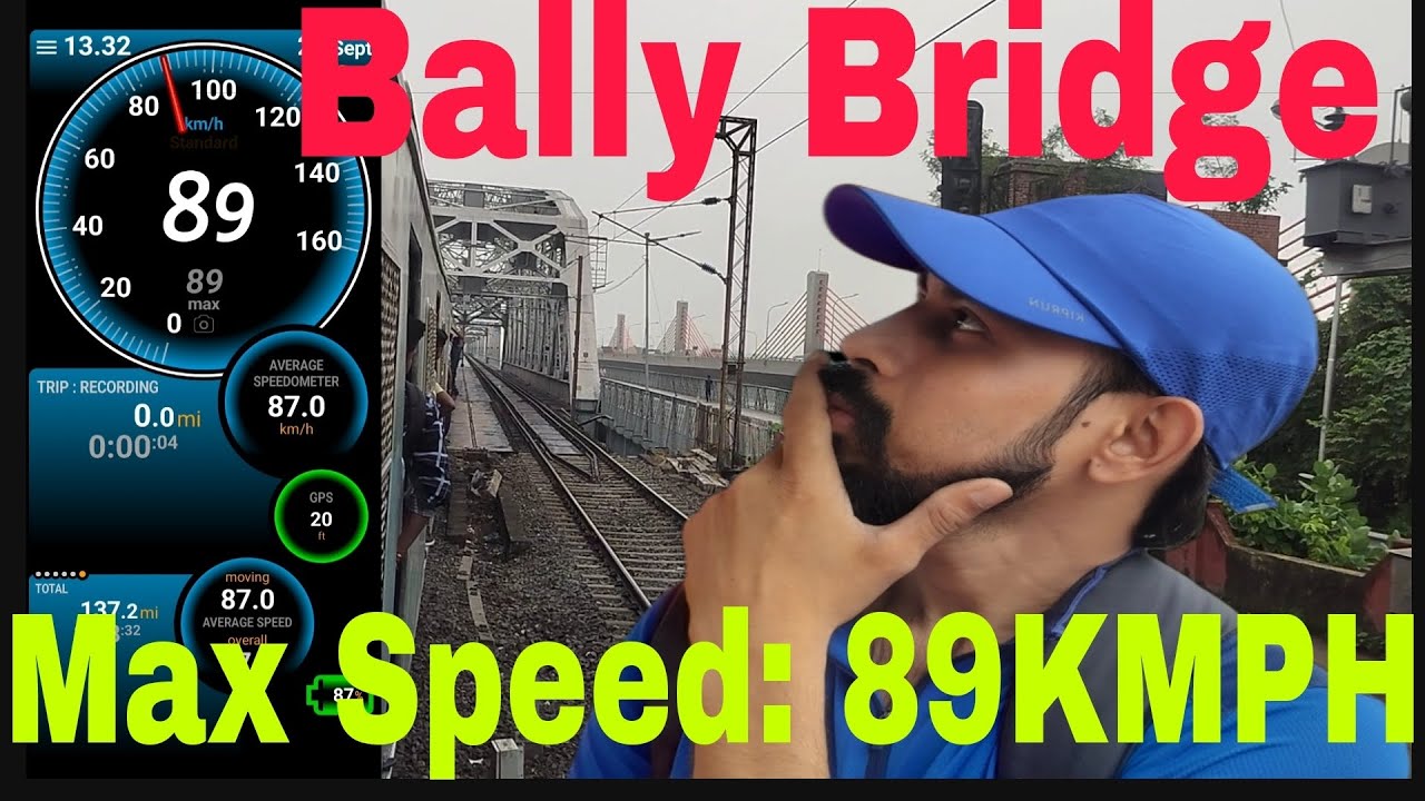 Bally Bridge (Vivekananda Setu): Crossing 🚇 Maximum Speed: 89 KMPH