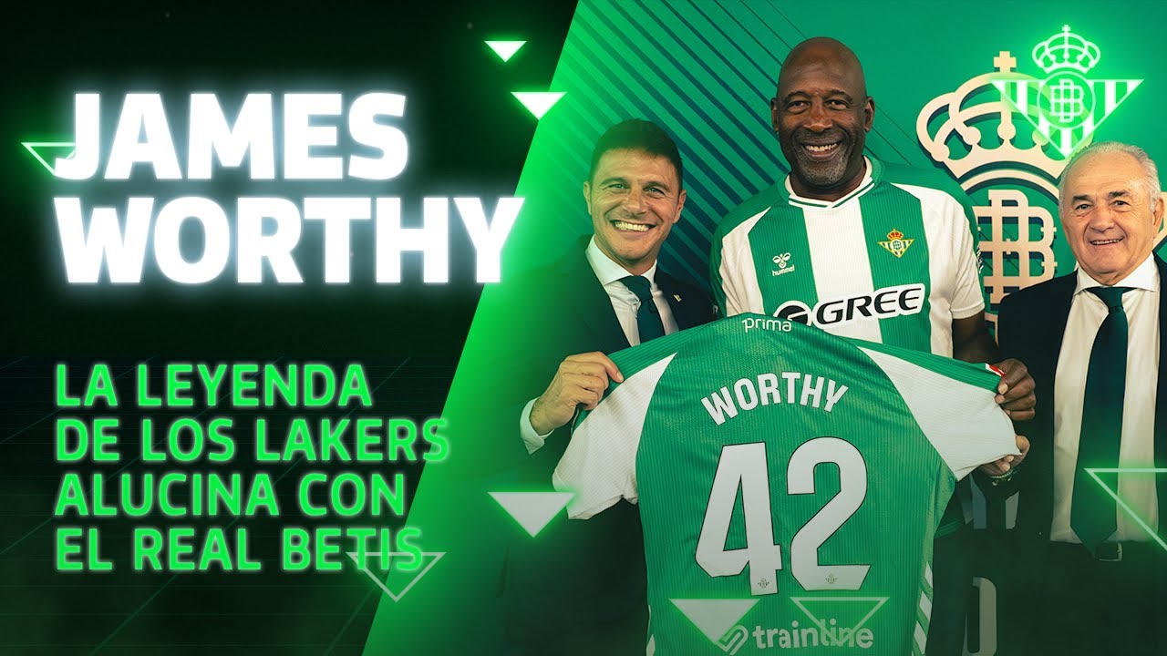 &iexcl;La leyenda de la NBA JAMES WORTHY alucina con el Estadio La Cartuja! 🏀💚🏟 | Real BETIS Balompi&eacute;