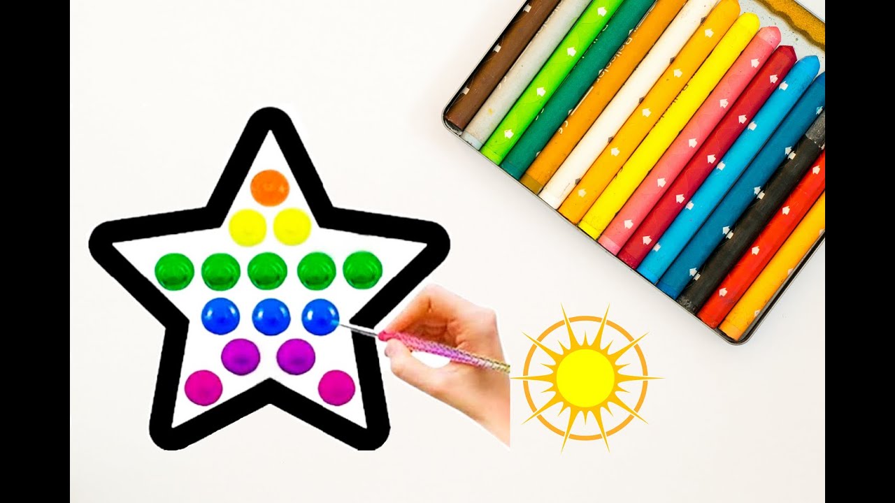 How to draw a Picture star POP IT for kids | нарисуйте звёзда ПОП ИТ | Сурет салуу ПОП ИТ