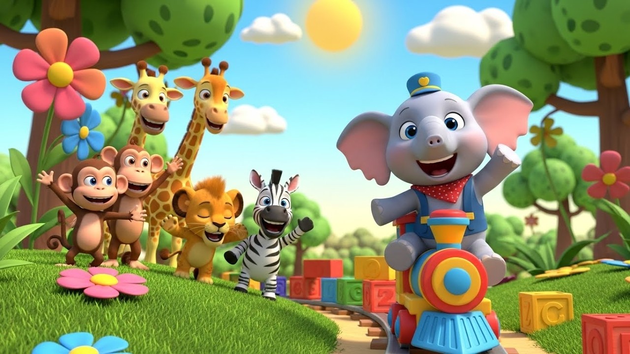 Choo Choo Train Adventure | canciones infantiles en inglés | Fun and learning for kids 🚂🎵