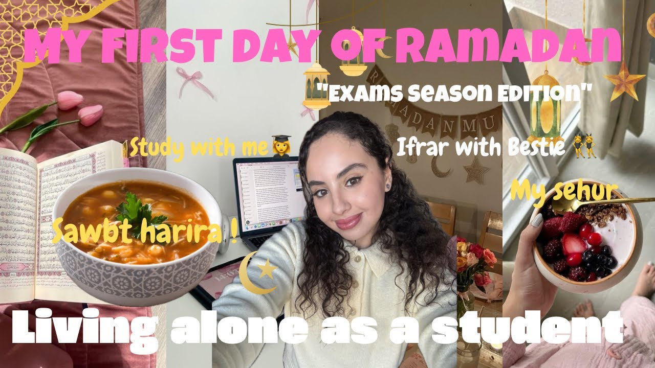 My First Day of Ramadan in 🇩🇪:From Sehur to iftar , ifaar with bestie, study..رمضان و الامتحانات🥹🧸✨🌙