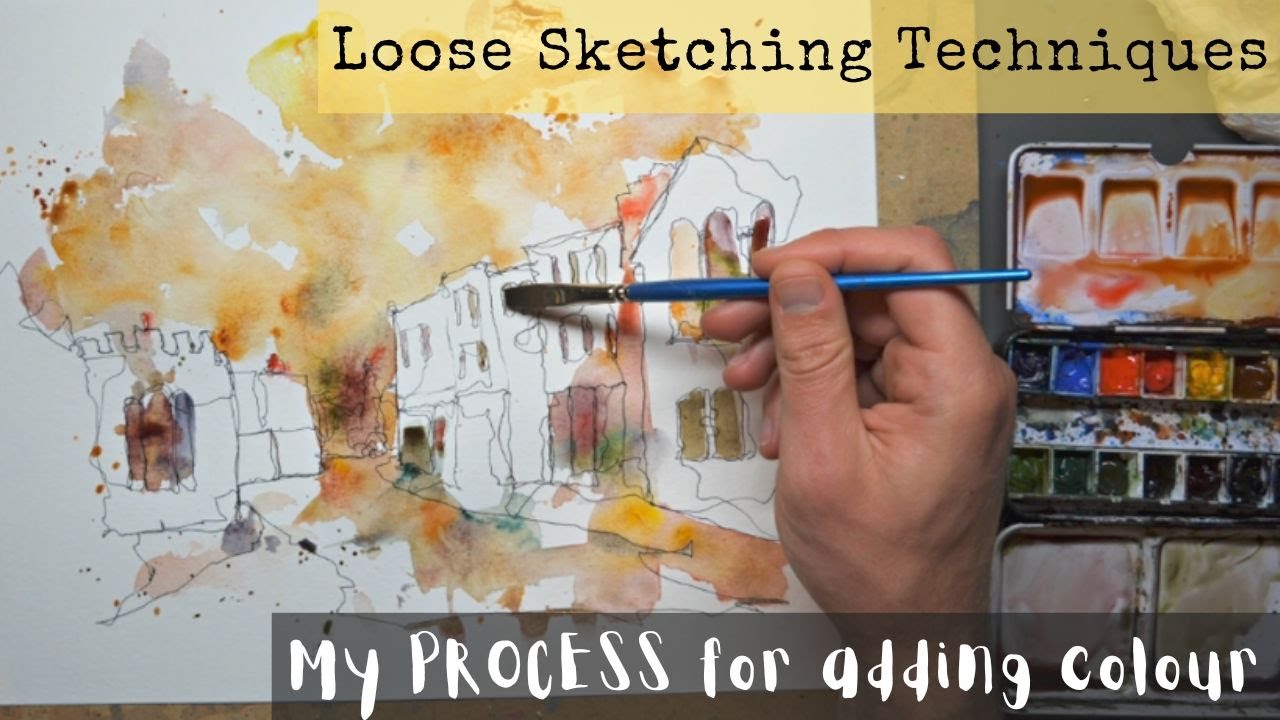 How to think about Colours - Abstract Watercolour Urban Sketching Techniques