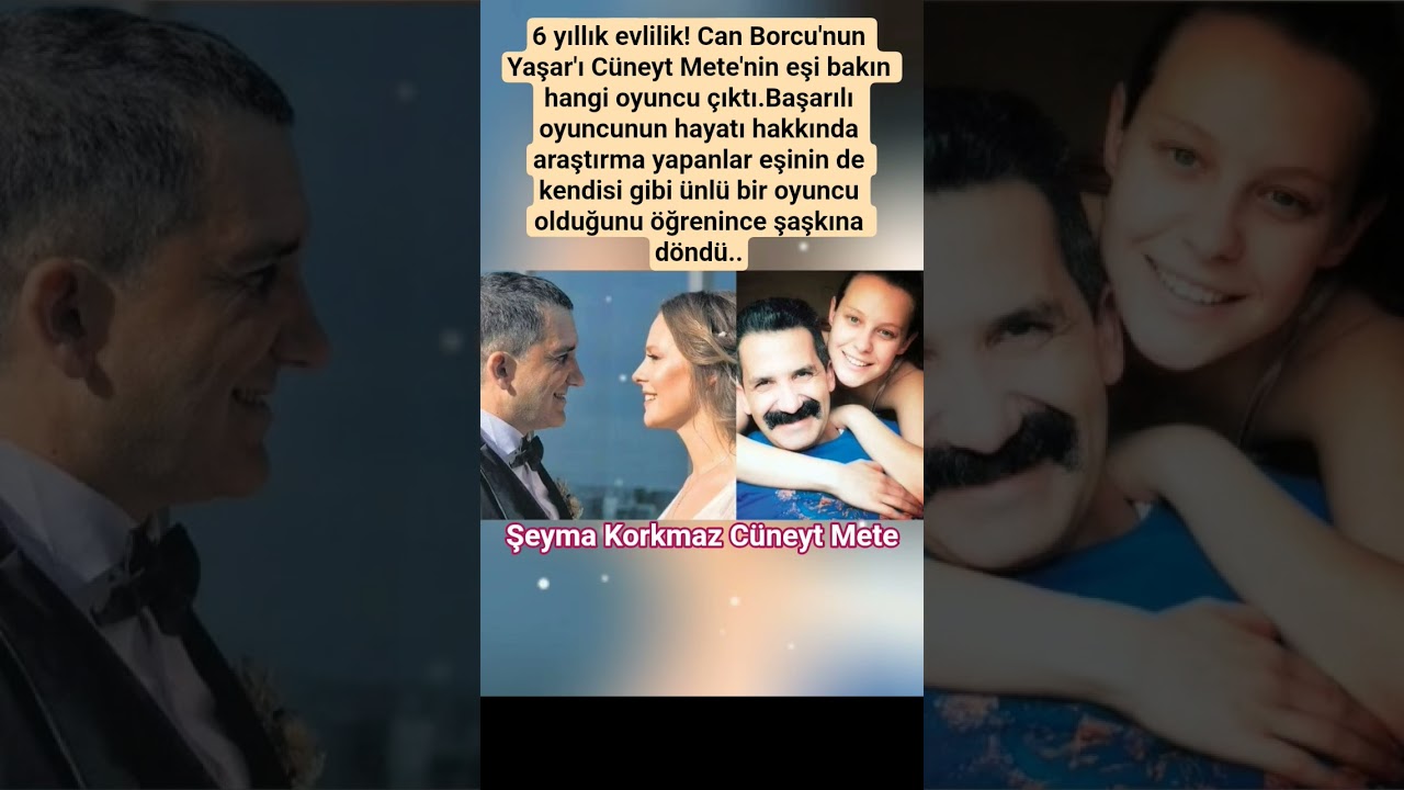 6 yıllık evlilik! Can Borcu'nun Yaşar'ı C&uuml;neyt Mete'nin eşi bakın hangi oyuncu &ccedil;ıktı.Başarılı oyuncu