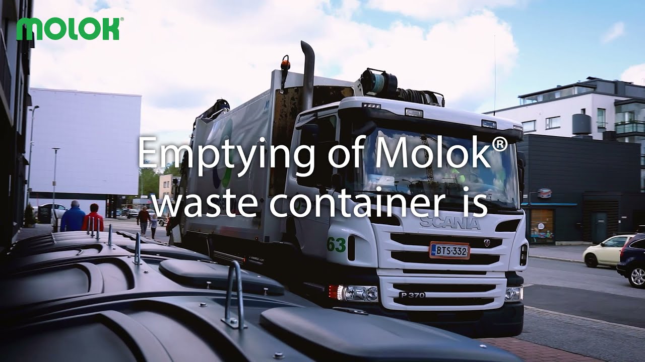 Emptying the Molok waste container