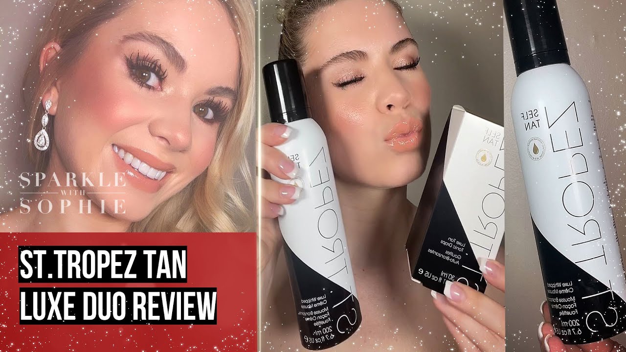 NEW St.Tropez Tan Tonic Glow Drops & Luxe Whipped Creme Mousse review | Fake tan on PALE skin