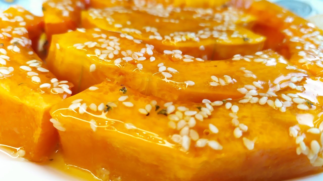 Безумно вкусная ТЫКВА в духовке, с медом и кунжутом!