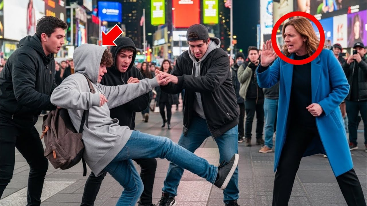 Everyone Watched Him Get Bullied in Times Square — Until One Woman Spoke Up 😥