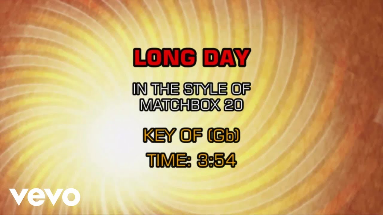 Matchbox Twenty - Long Day (Karaoke)