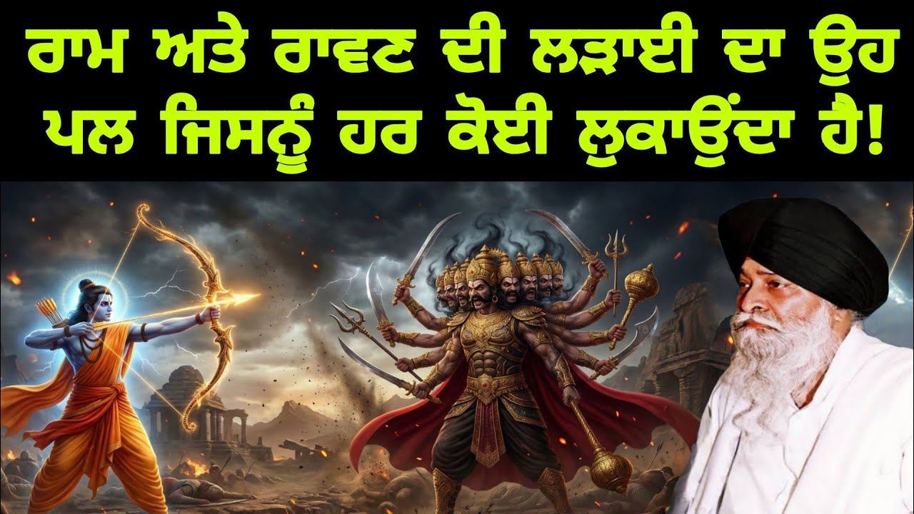 ਰਾਵਣ ਤੇ ਰਾਮ ਦੀ ਲੜਾਈ ਦਾ ਸਭ ਤੋਂ ਖਤਰਨਾਕ ਪਲ…ਜੋ ਕਦੇ ਨਹੀਂ ਦੱਸਿਆ ਗਿਆ! Katha SANT maskeen ji Katha Reaction 