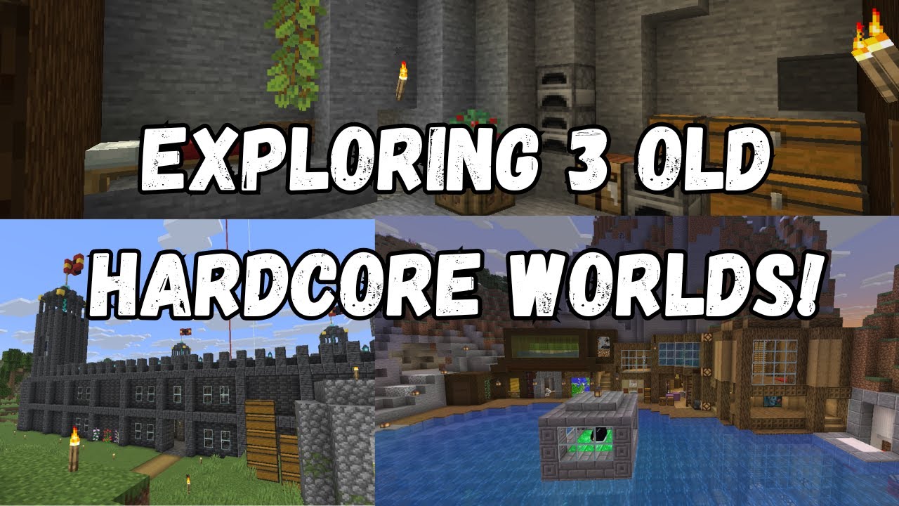 Exploring 3 of my old Hardcore Minecraft Worlds