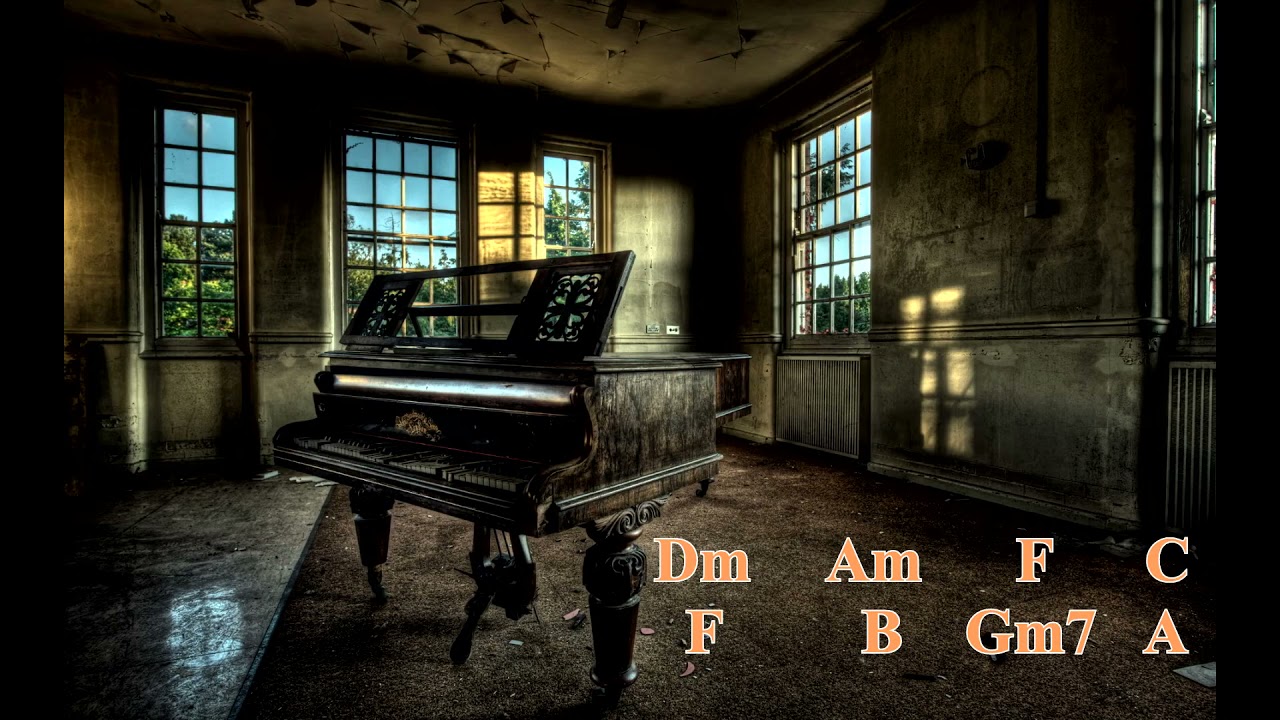 Sad Emotional Piano Ballad Guitar Backing Track Jam - D Minor 75bpm