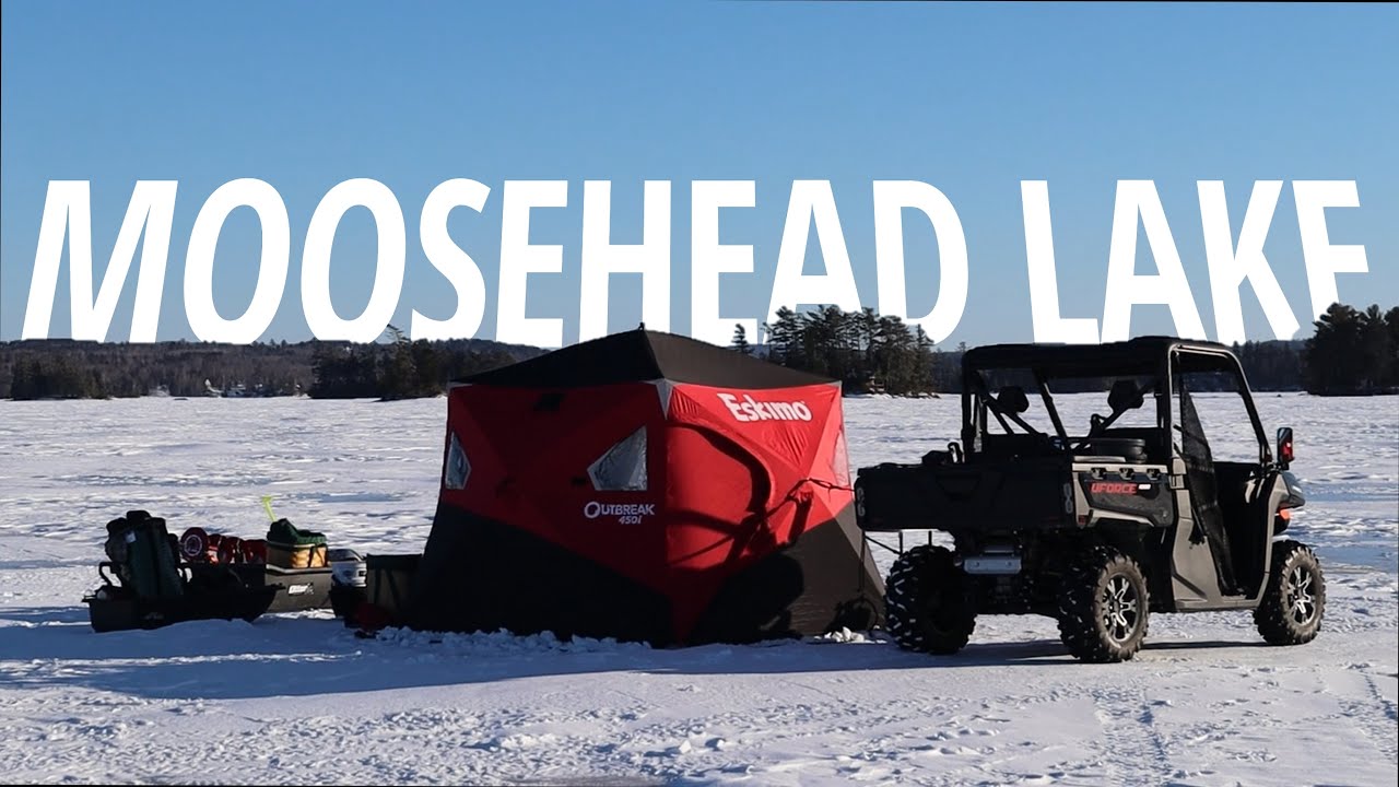 Ice Fishing MOOSEHEAD LAKE Maine, Lake Trout & Brookies