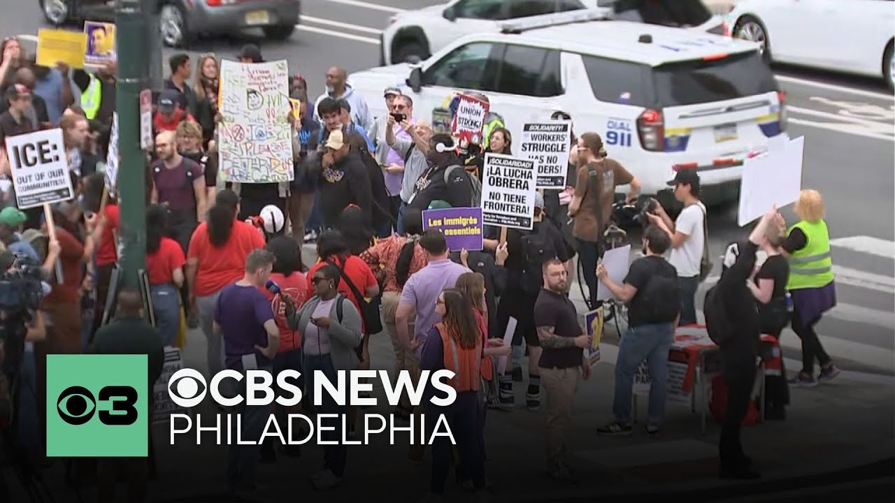 Dozens protest ICE in Philadelphia as demonstrations continue in Los Angeles