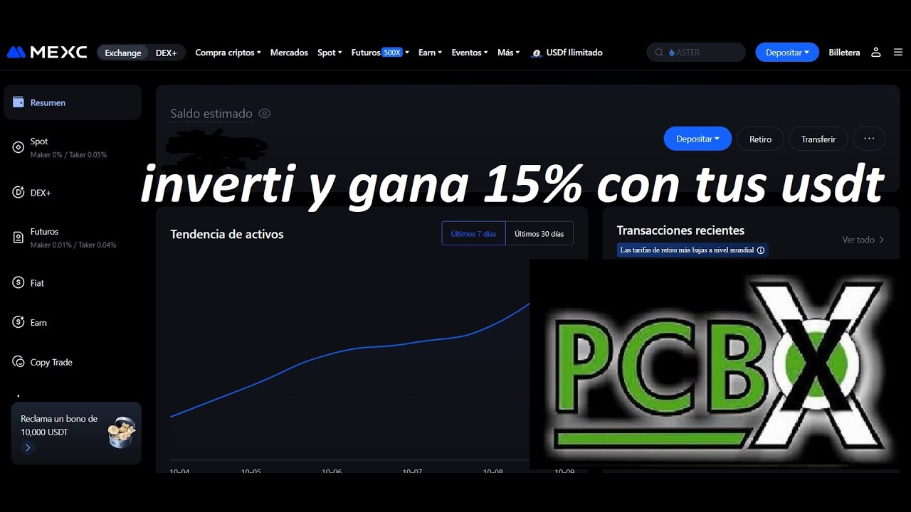 Como Invertir en Mexc y ganar 15% anual con usdt en plazo flexible EARN no informa en argentina