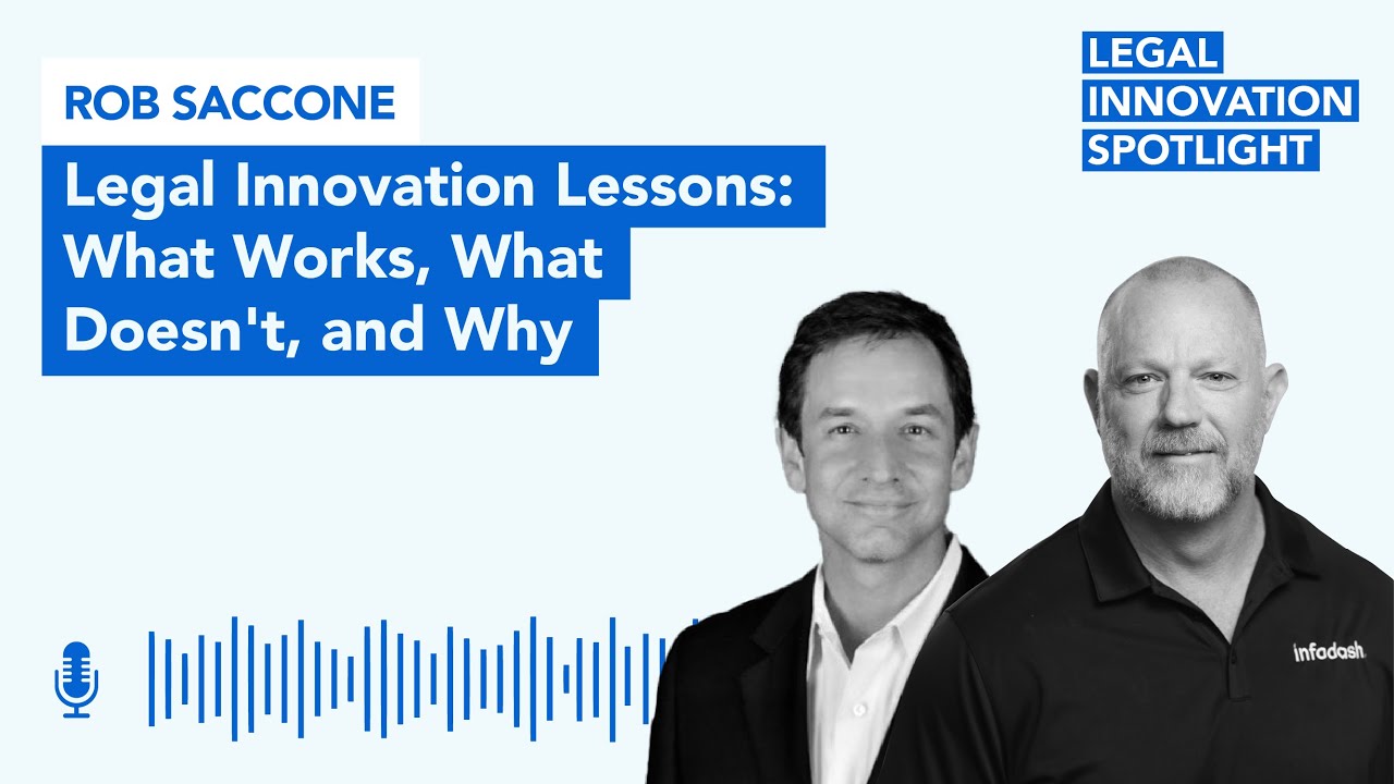 Episode 89: Legal Innovation Lessons: What Works, What Doesn't, and Why with Rob Saccone