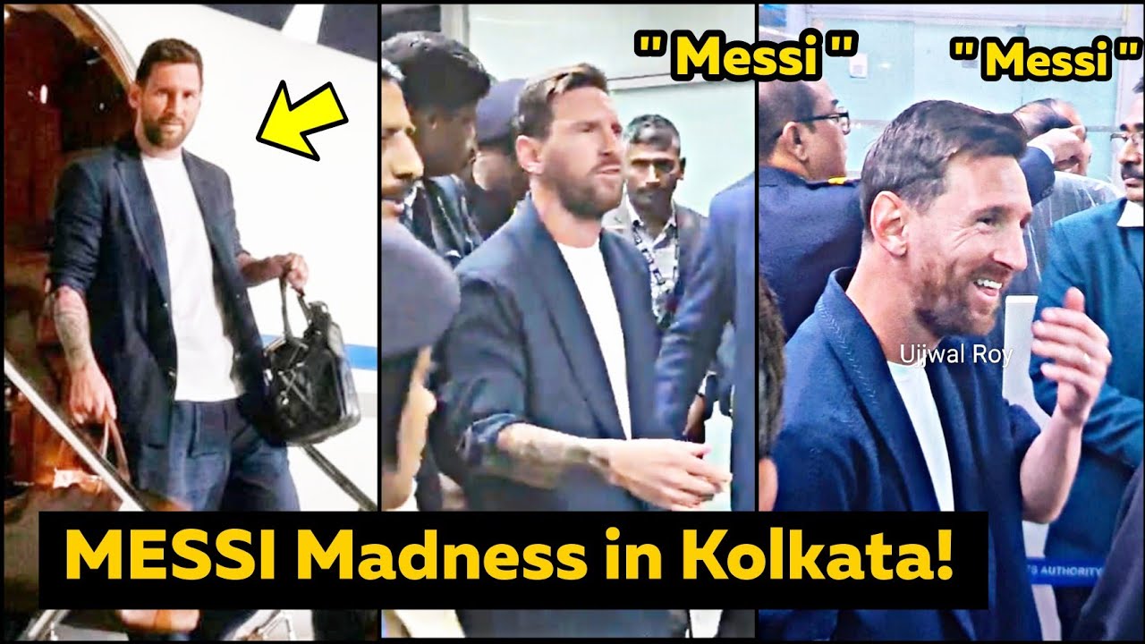 Lionel Messi FULL Arrival in Kolkata CRAZY Reactions in India