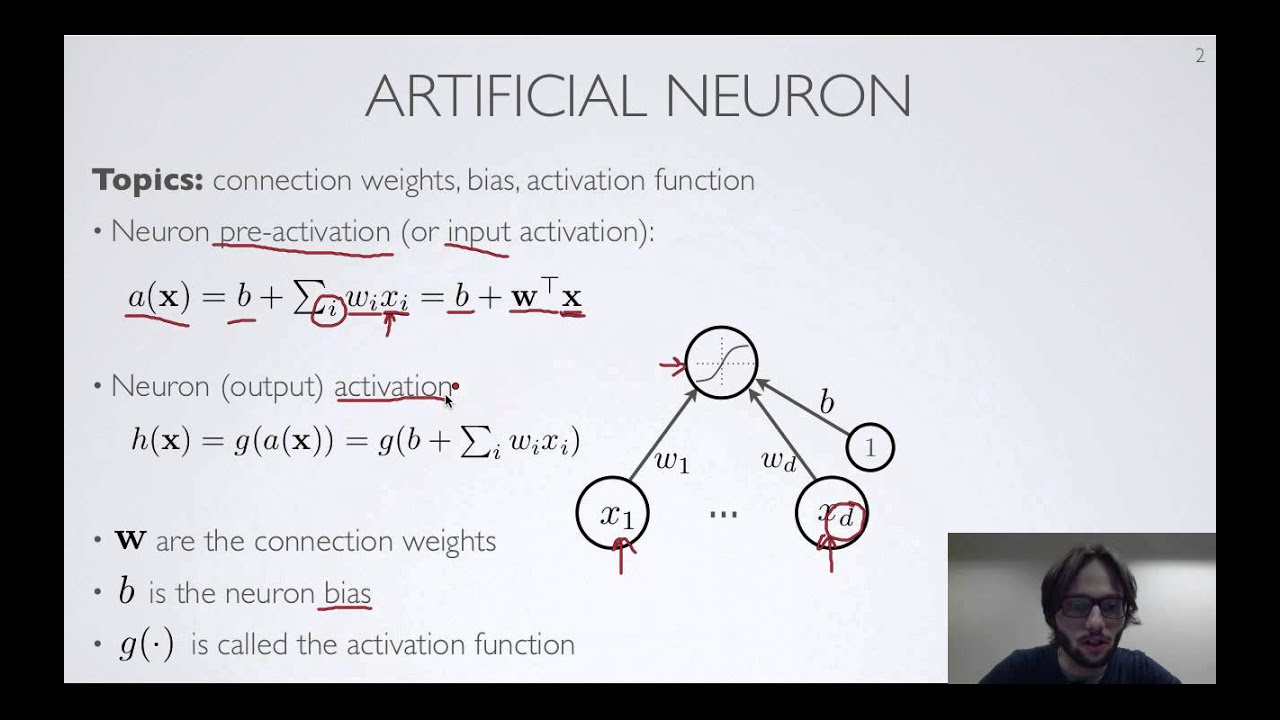 Neural networks [1.1] : Feedforward neural network - artificial neuron