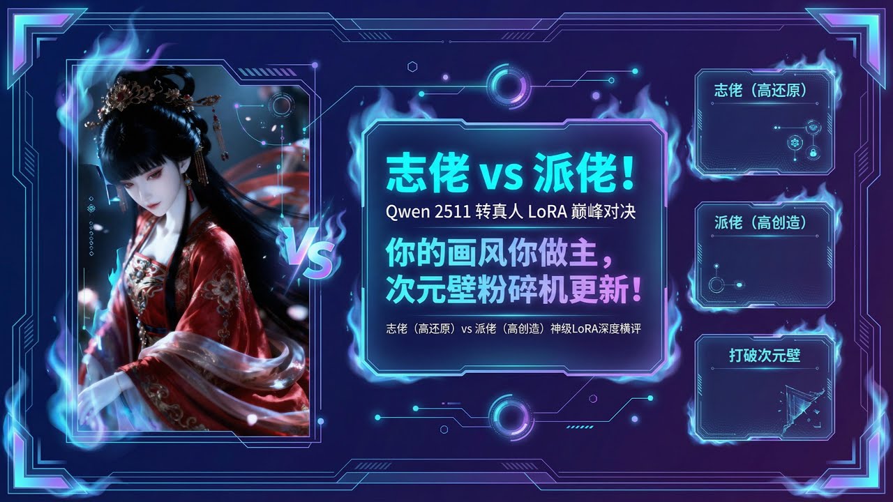 [ComfyUI]志佬 vs 派佬！Qwen 2511 转真人 LoRA 巅峰对决，你的画风你做主