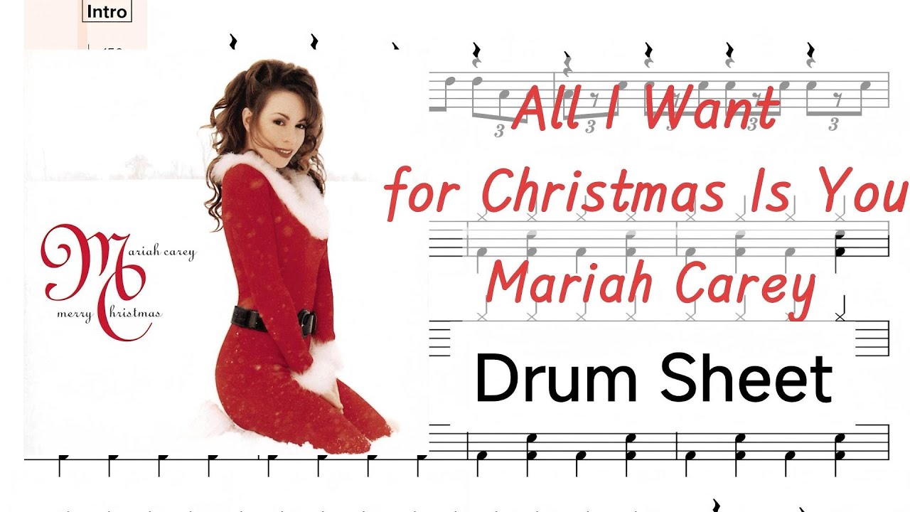 Mariah Carey – All I Want for Christmas Is You | Animated Drum Sheet