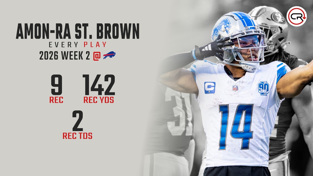 Amon-Ra St. Brown Week 2 Highlights vs Bills | Every Target and Catch