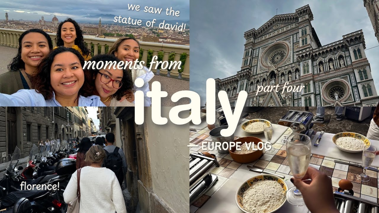 THIS DAY WAS PACKED 🌇 the cityscape, statue of david, + pasta class