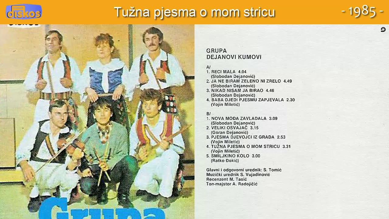 Grupa Dejanovi Kumovi - Tuzna pjesma o mom stricu - (Audio 1985)