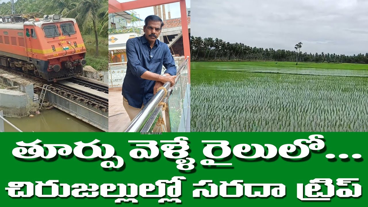ప్రకృతి ఒడిలో రైలు ప్రయాణం... పచ్చని పొలాల అందాలు! #godavarivibes