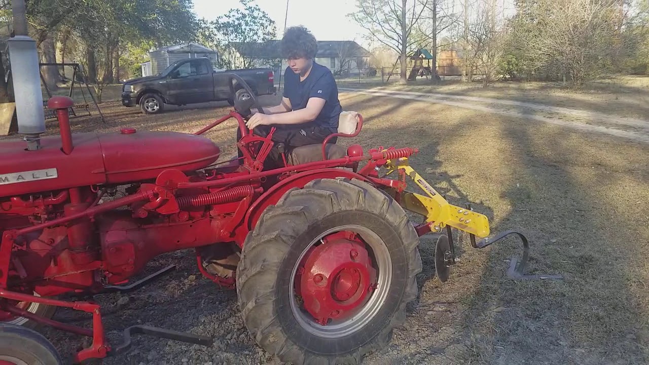 Farmall 140 making rows with a Everything Attachments 60inch Row Bedder