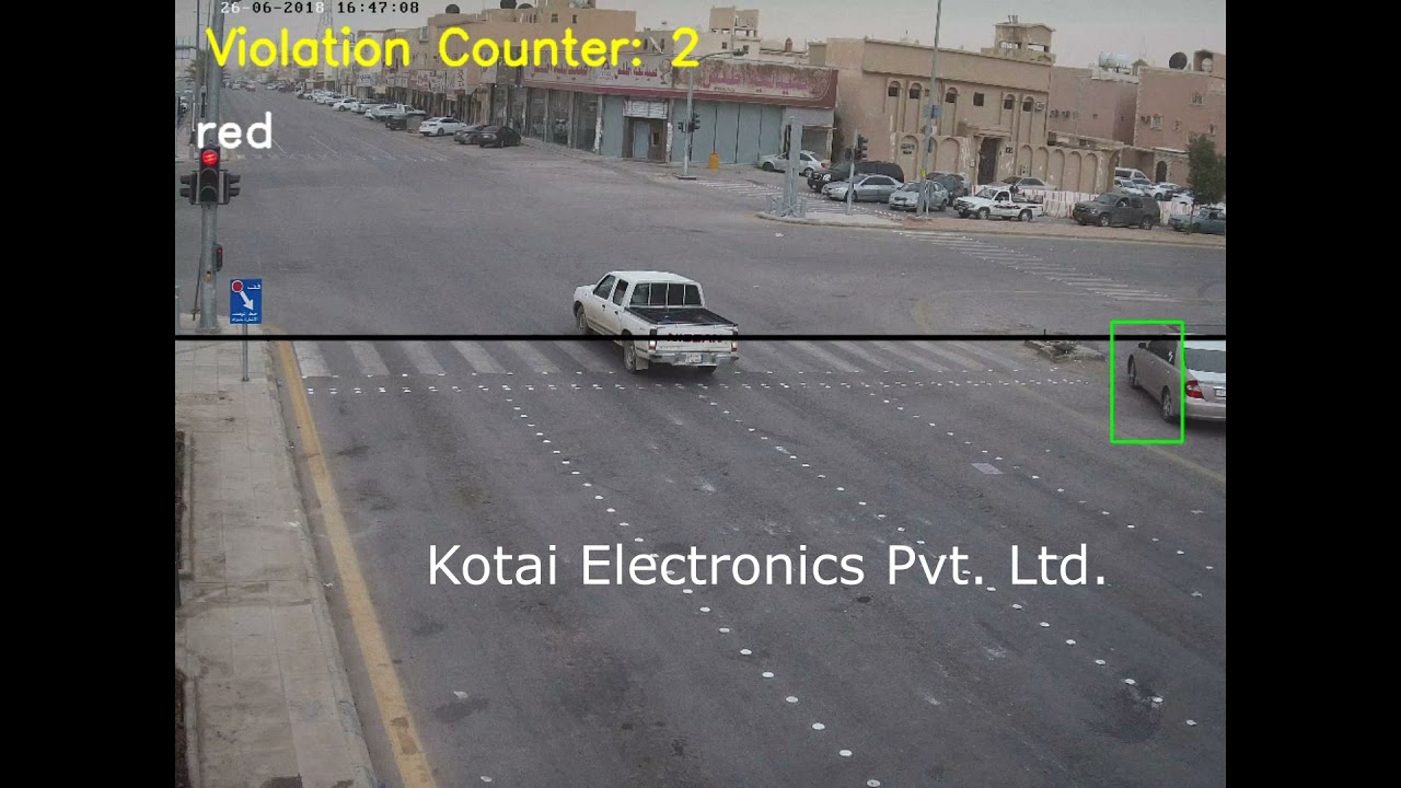 RLVD(Red Light Violation Detection) System Developed in India.