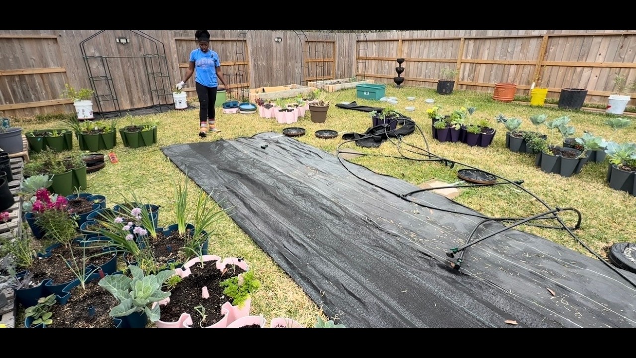 Copper Tape Snail Repellent Hack/Adding New Landscape Fabric under 8 GreenStalks