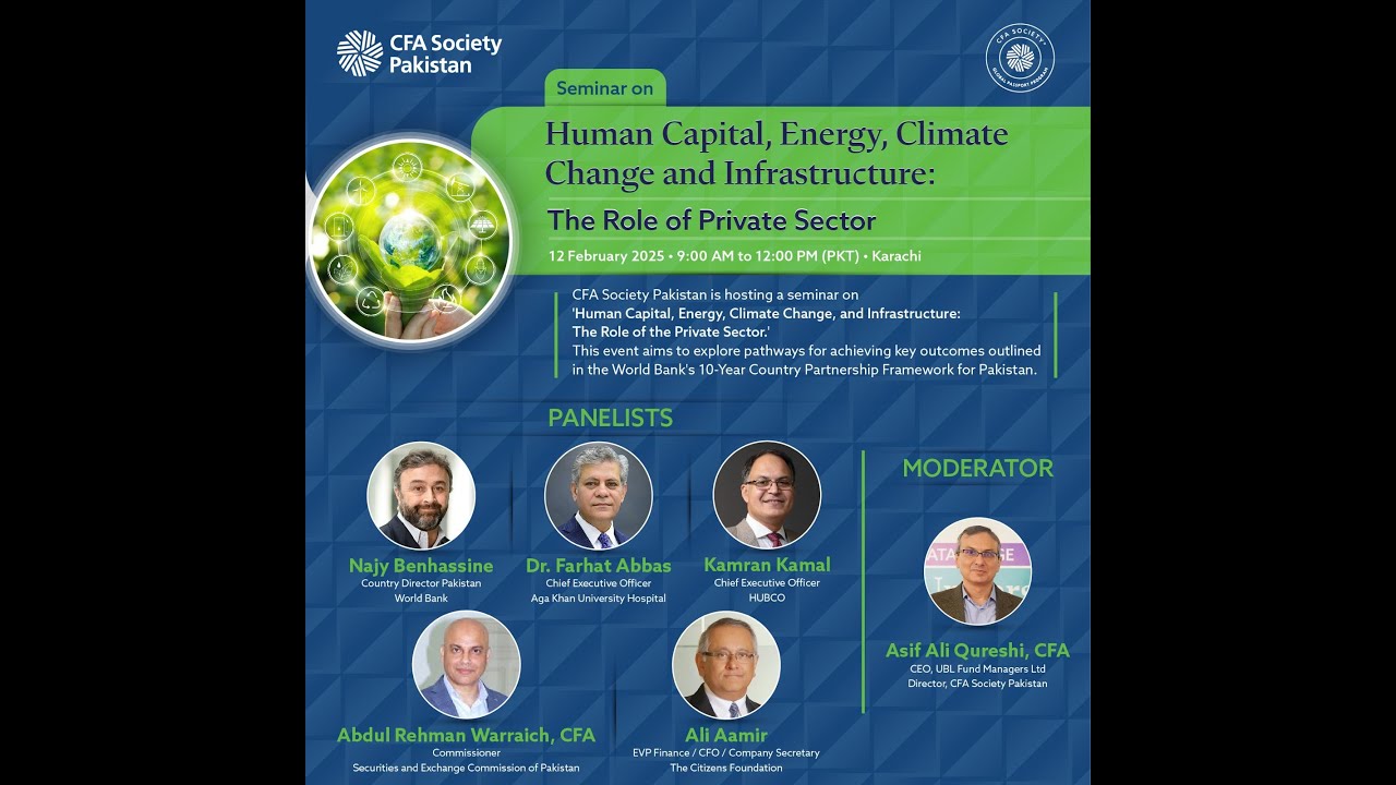 Mr. Ali Aamir, CFO-TCF: Human Capital, Energy, Climate Change, and Infrastructure