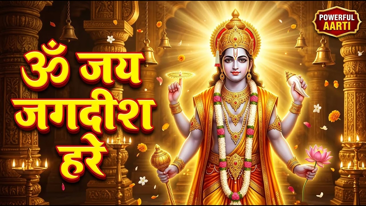ॐ जय जगदीश हरे 🔔 Powerful Temple Aarti | Om Jai Jagdish Hare | Evening Bhajan