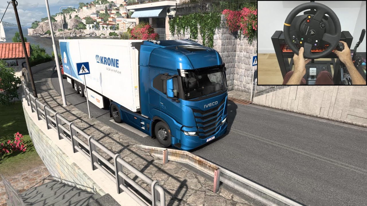 Driving through the narrow streets of beautiful Greece - Euro Truck Simulator 2 | Gameplay