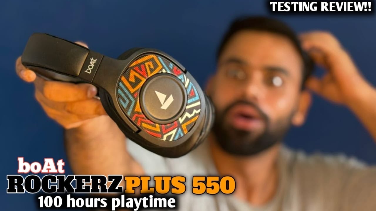 CRAZY HEADPHONE* Boat Rockerz plus 550 testing Reviews⚡️100 hours playtime with Dual pairing 