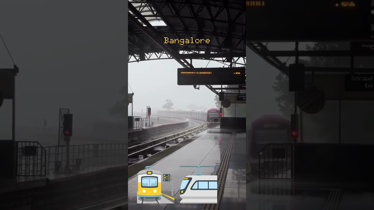 Metro Bangalore Purple line. #metro #purple #bangalore #shortvideo #kiliyekiliye #foggy