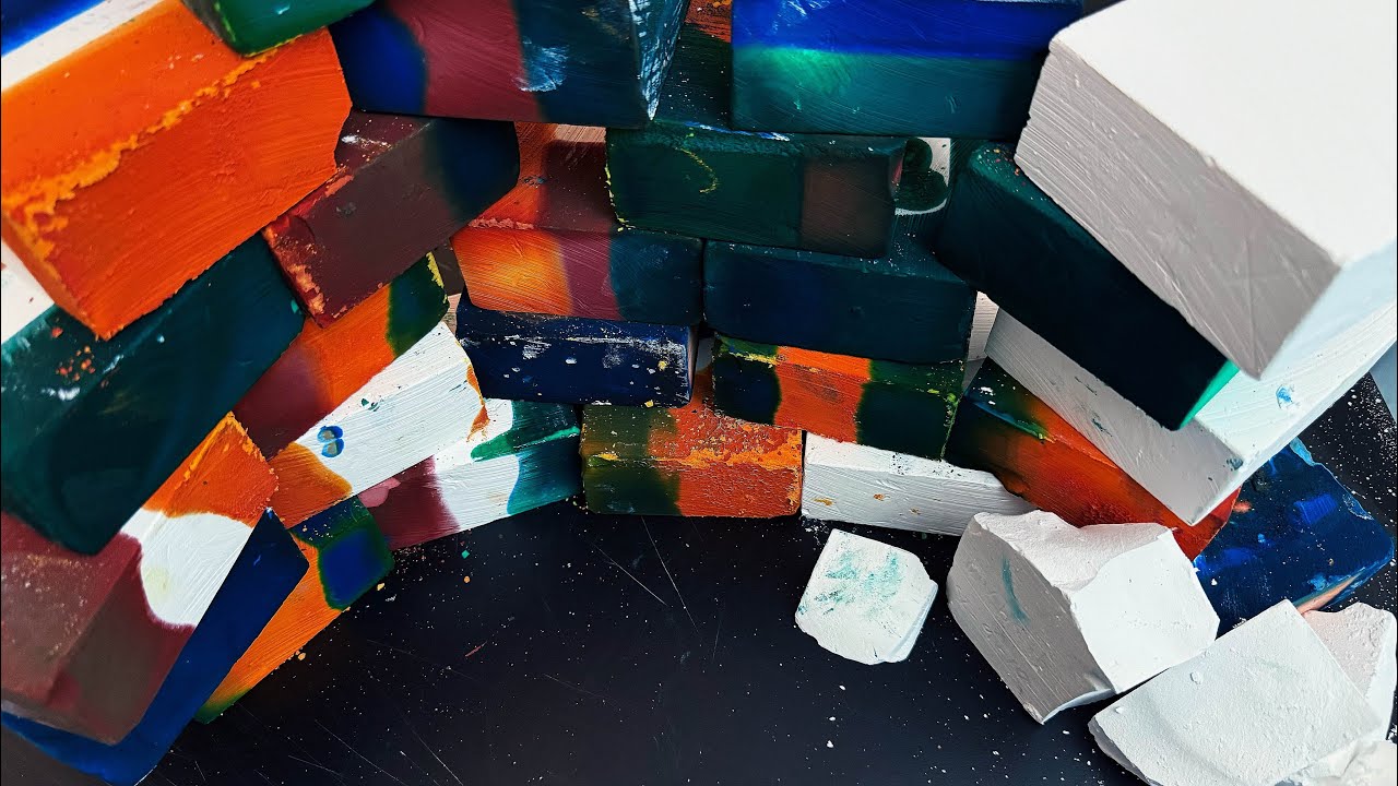 Dusty Blocks Landscape Gym Chalk Crushing ASMR