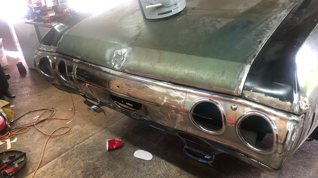 Finished the rear bumper and deck lid gaps on the 72 chevelle
