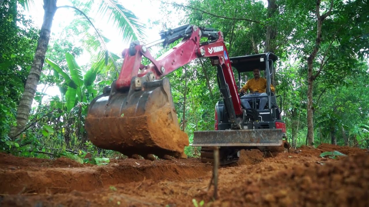 #DOZCO Yanmar ViO30-6B Wide Bucket operation in agriculture.