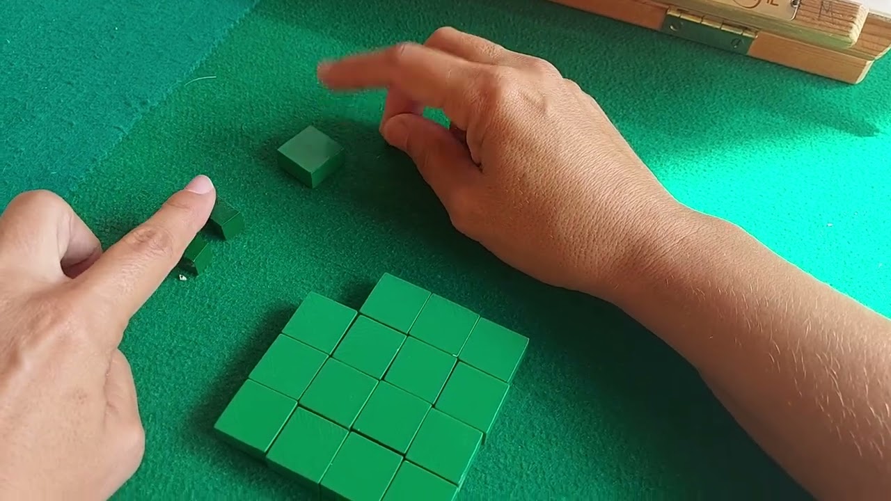 Geometría Montessori. Potencias. 6° de Primaria