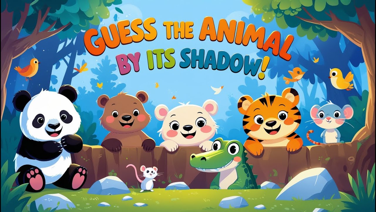 Guess the Animal by Its Shadow | Fun Learning Song for Kids | Animal Shadows Game