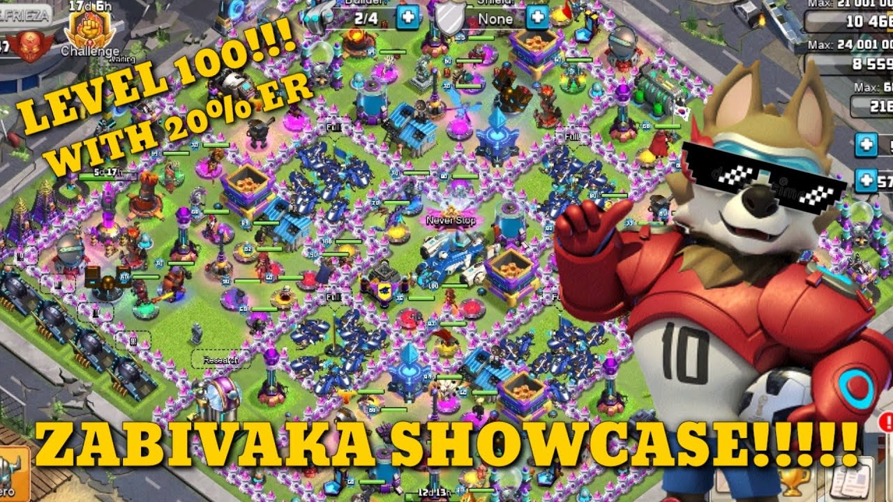 Zabivaka Showcase Level 100 With 20% Energy Restore!!! CLASH OF ZOMBIE #clashofzombie #zabivaka