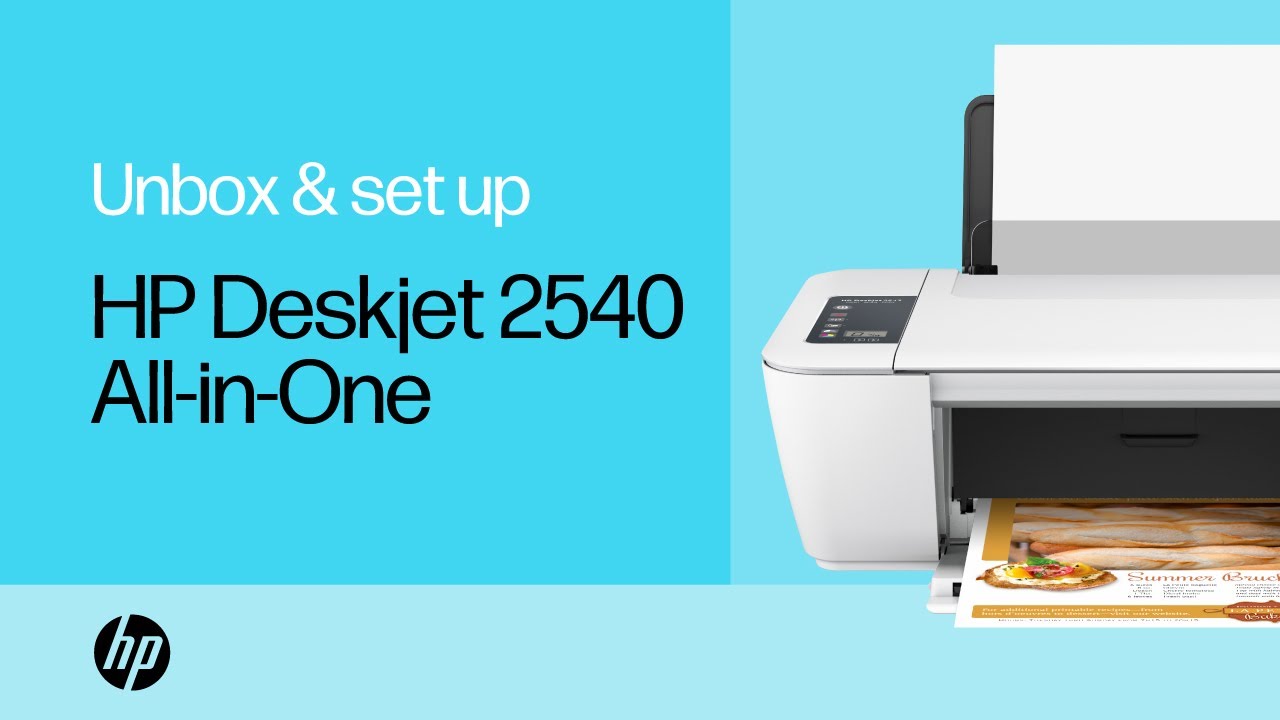 Unboxing and Setting Up the HP Deskjet 2540 All-in-One Printer | HP