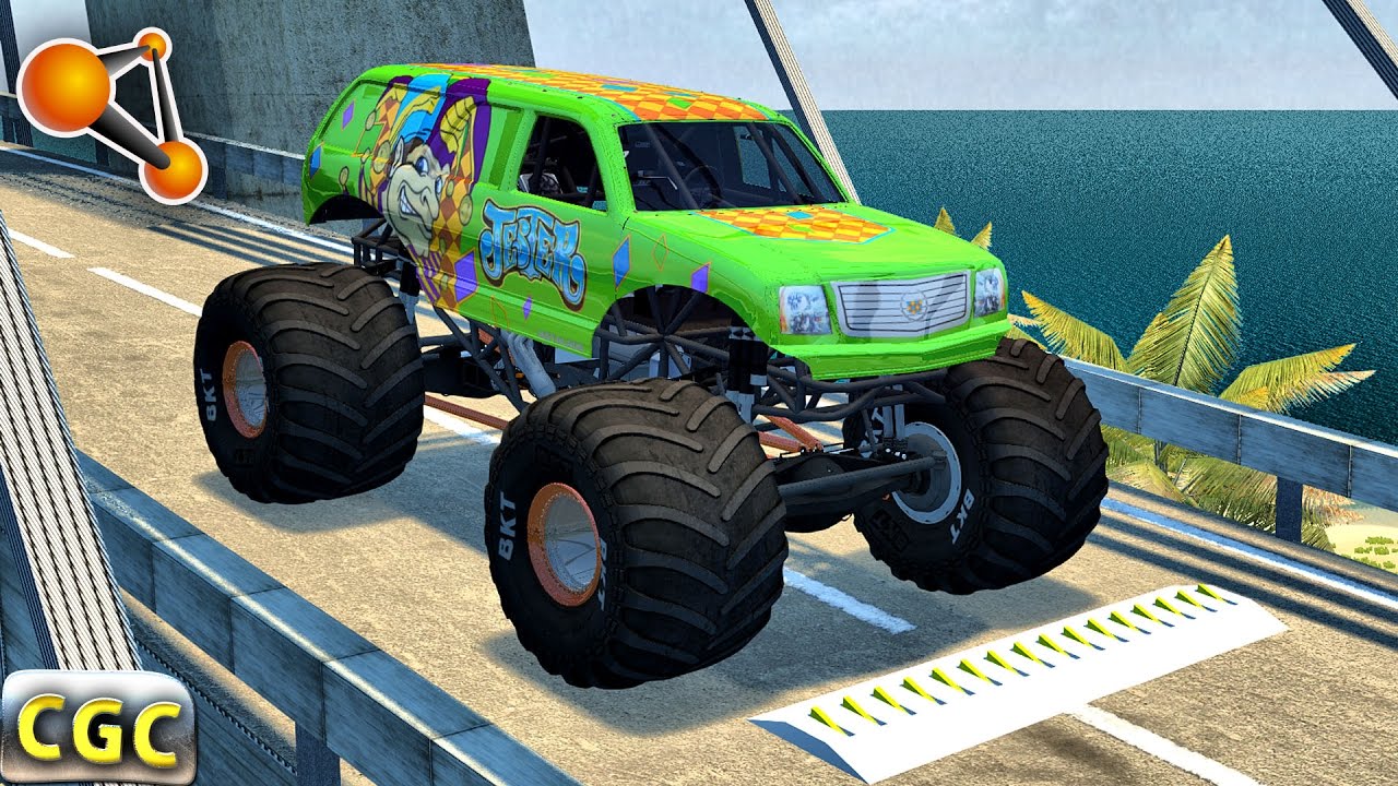 Spike strip high speed Jumps BeamNG Drive #2