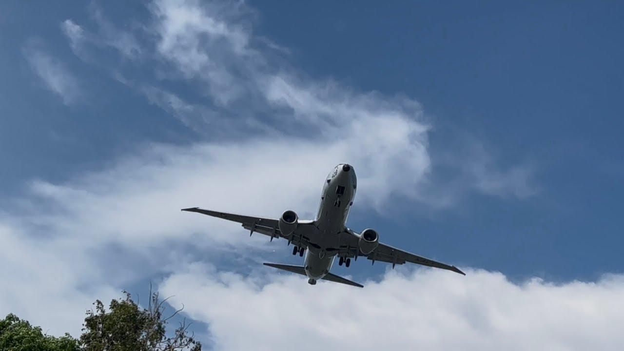 Plane landing and takeoff at Utapao airport 