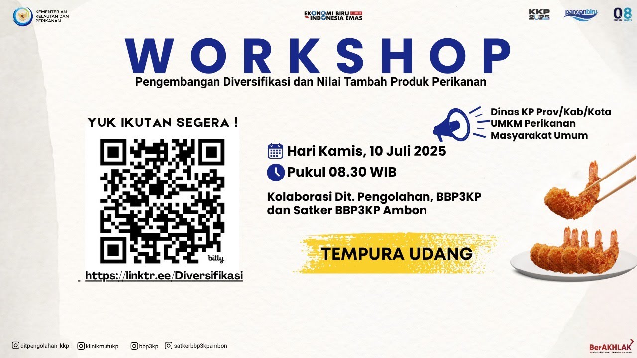 Tempura Udang | Workshop Pengembangan Diversifikasi & Nilai Tambah Produk Perikanan