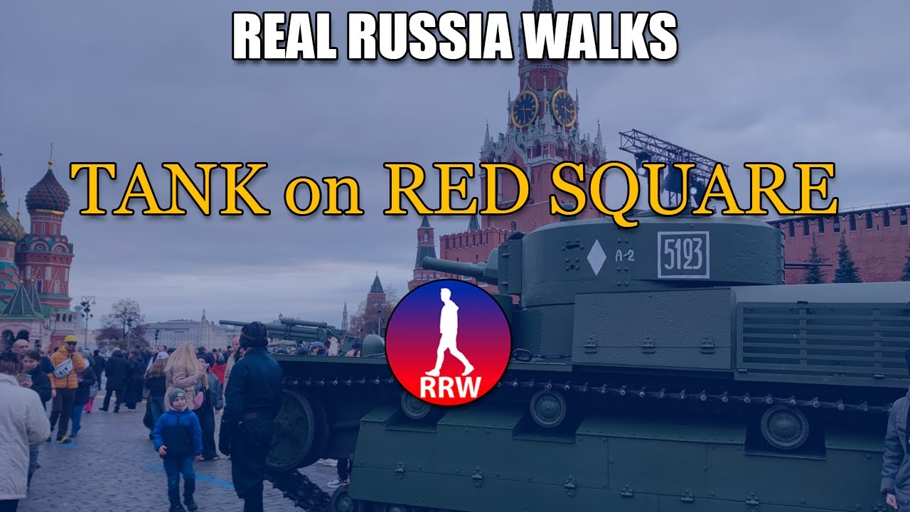TANK on RED SQUARE: 1941 Parade Reborn in 4K (Moscow Walk)