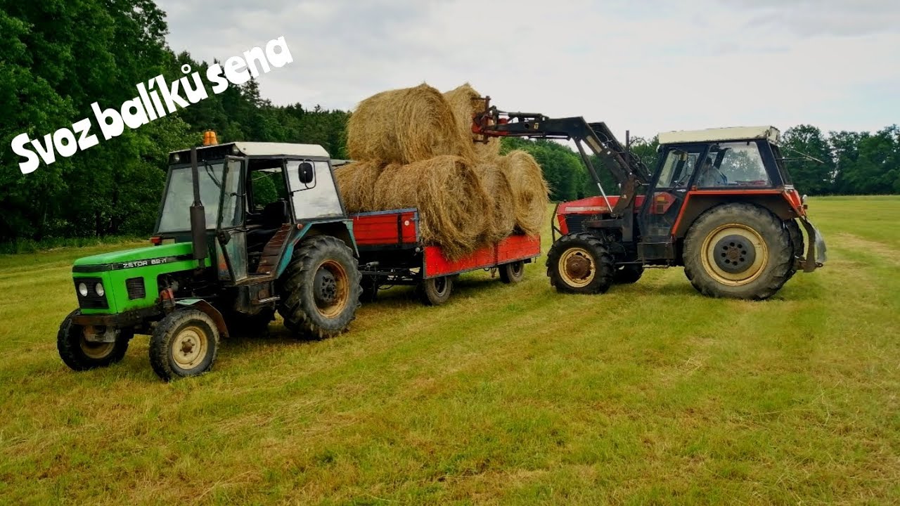 Svoz balíků sena, Zetor crystal 8145, 6211 a bss 5t